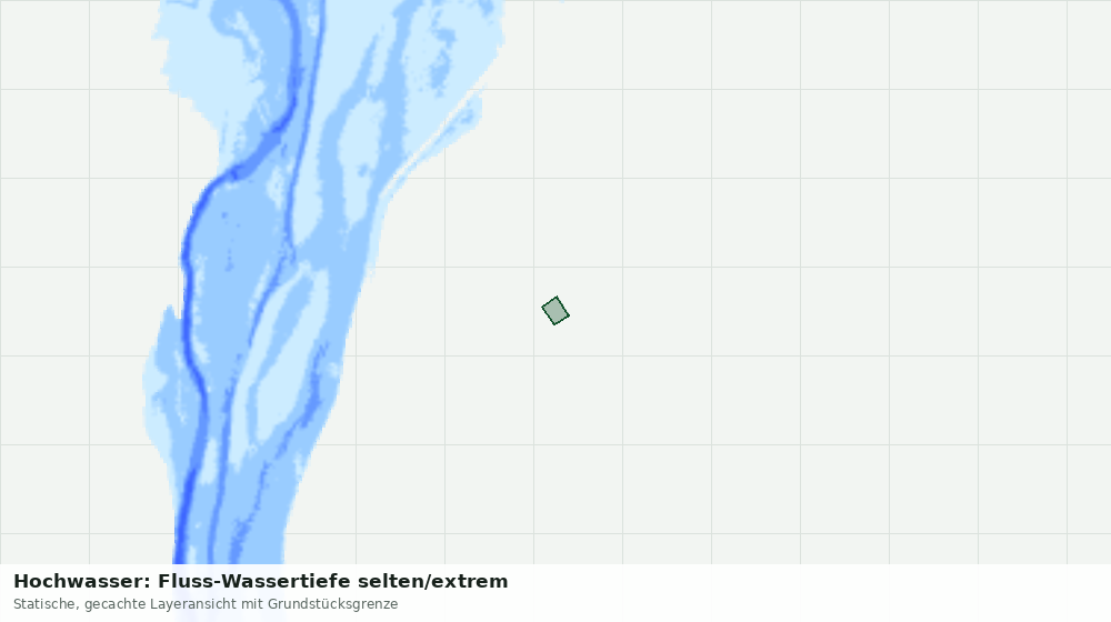 Statische Kartenansicht: Hochwasser: Fluss-Wassertiefe selten/extrem