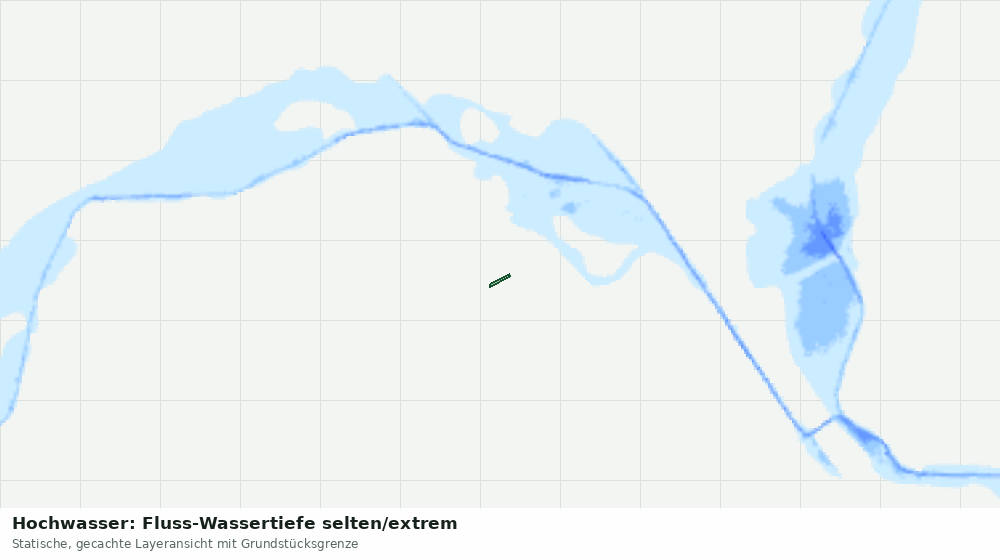 Statische Kartenansicht: Hochwasser: Fluss-Wassertiefe selten/extrem