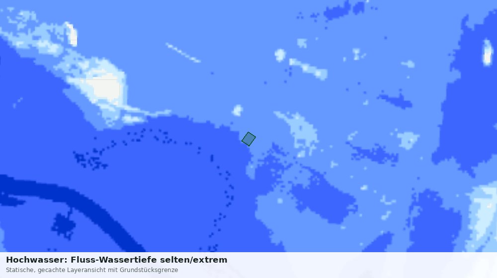 Statische Kartenansicht: Hochwasser: Fluss-Wassertiefe selten/extrem