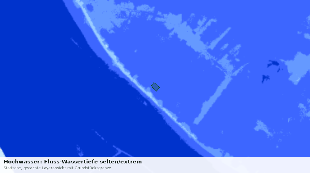 Statische Kartenansicht: Hochwasser: Fluss-Wassertiefe selten/extrem