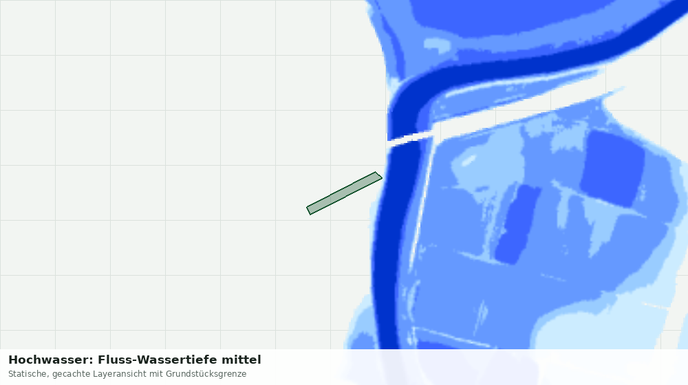Statische Kartenansicht: Hochwasser: Fluss-Wassertiefe mittel