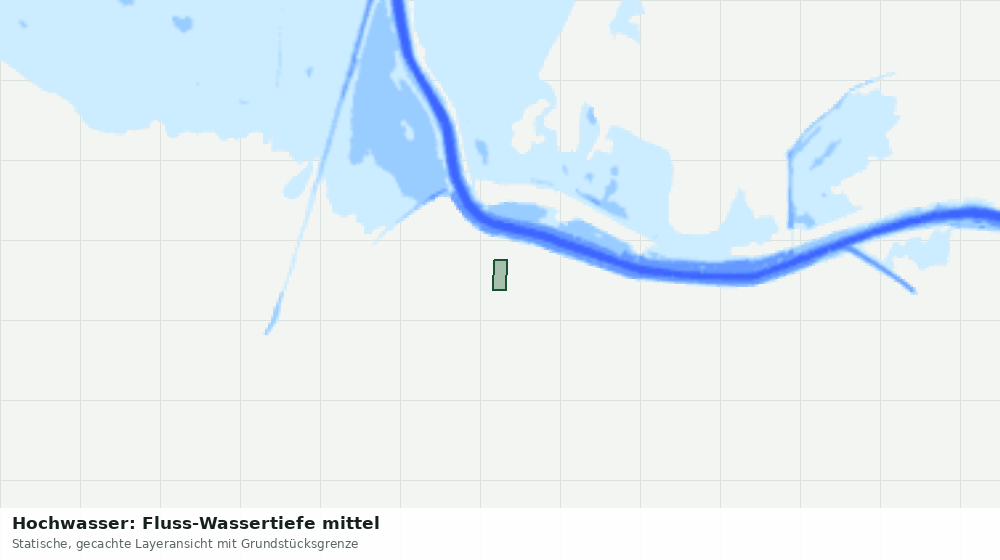 Statische Kartenansicht: Hochwasser: Fluss-Wassertiefe mittel