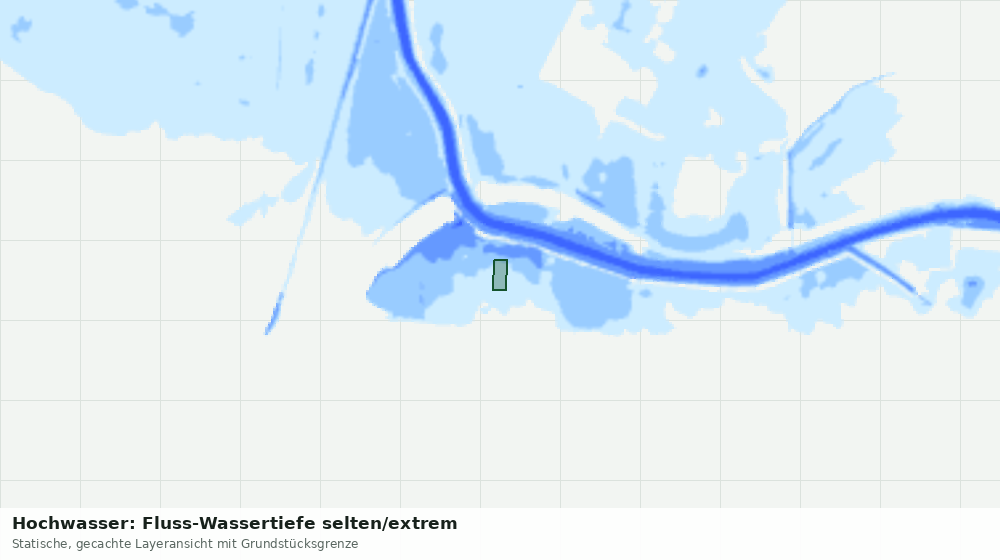 Statische Kartenansicht: Hochwasser: Fluss-Wassertiefe selten/extrem