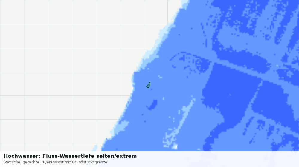 Statische Kartenansicht: Hochwasser: Fluss-Wassertiefe selten/extrem