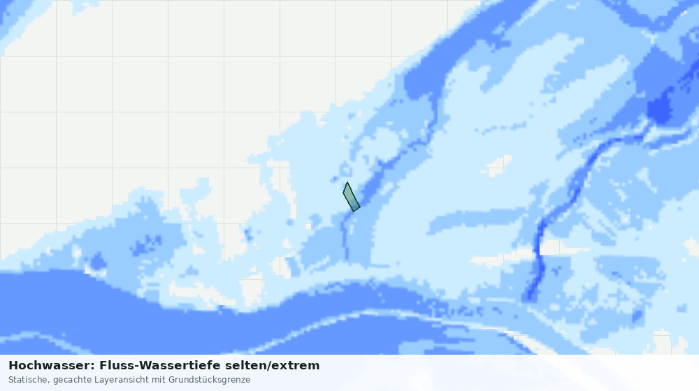 Statische Kartenansicht: Hochwasser: Fluss-Wassertiefe selten/extrem