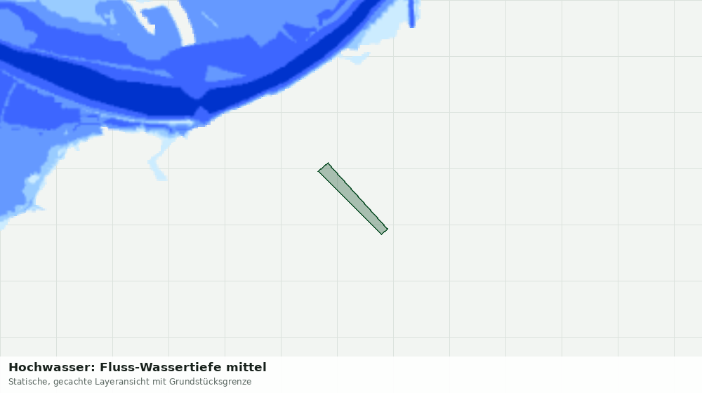 Statische Kartenansicht: Hochwasser: Fluss-Wassertiefe mittel