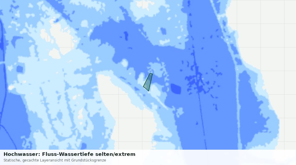Statische Kartenansicht: Hochwasser: Fluss-Wassertiefe selten/extrem