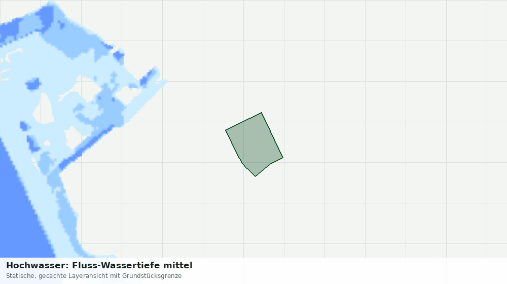 Statische Kartenansicht: Hochwasser: Fluss-Wassertiefe mittel