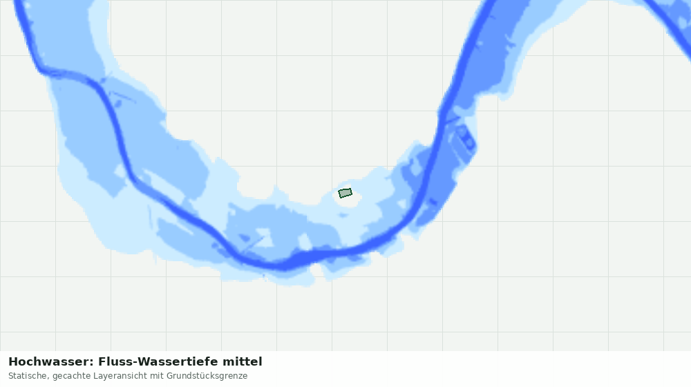 Statische Kartenansicht: Hochwasser: Fluss-Wassertiefe mittel