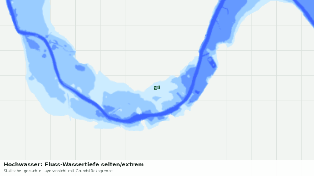 Statische Kartenansicht: Hochwasser: Fluss-Wassertiefe selten/extrem