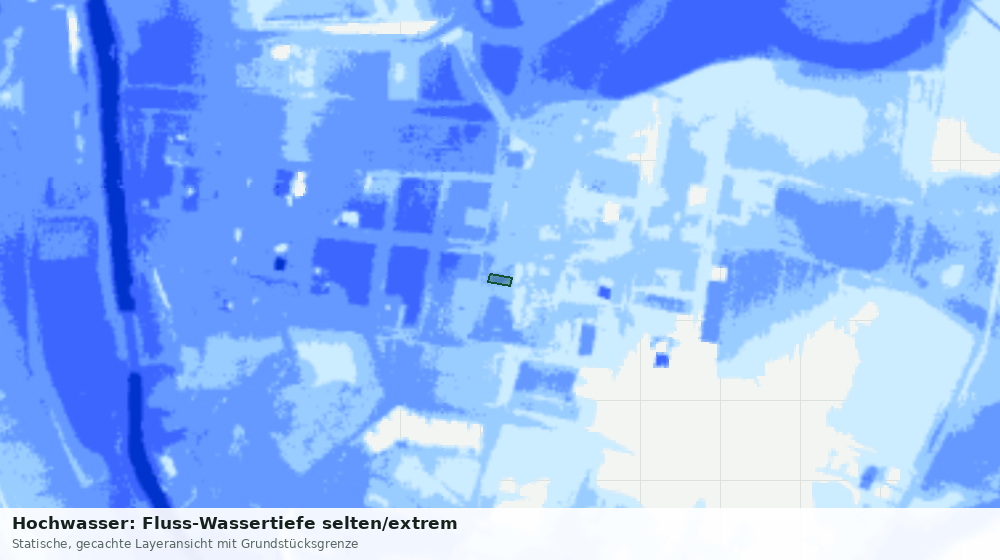 Statische Kartenansicht: Hochwasser: Fluss-Wassertiefe selten/extrem