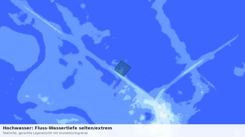 Statische Kartenansicht: Hochwasser: Fluss-Wassertiefe selten/extrem