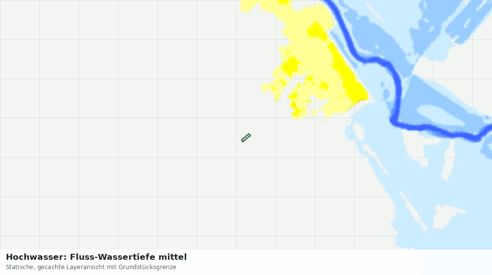 Statische Kartenansicht: Hochwasser: Fluss-Wassertiefe mittel