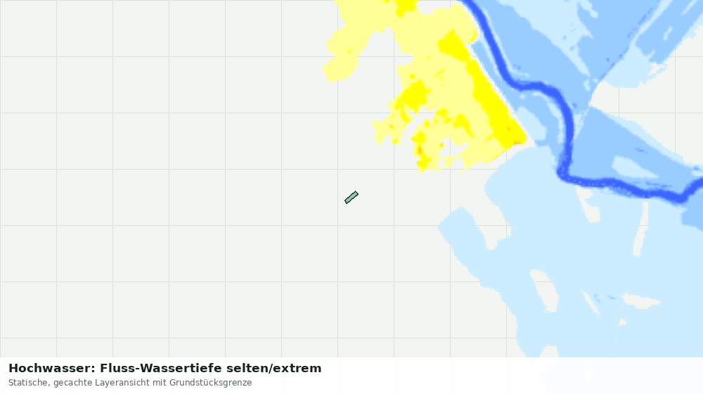 Statische Kartenansicht: Hochwasser: Fluss-Wassertiefe selten/extrem