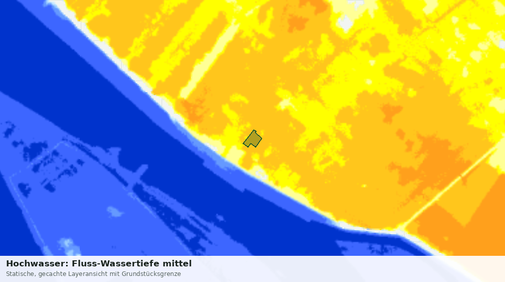 Statische Kartenansicht: Hochwasser: Fluss-Wassertiefe mittel