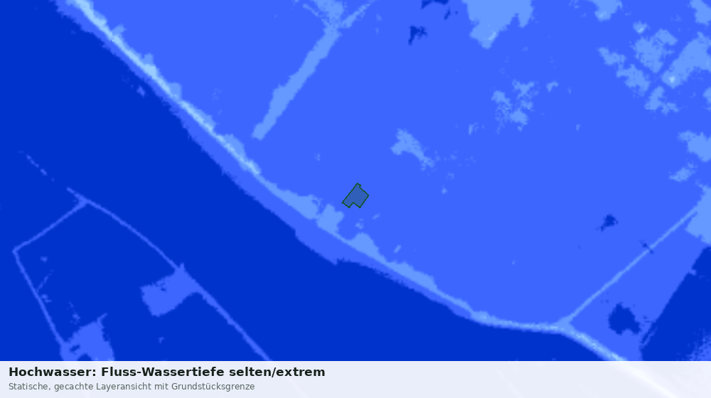 Statische Kartenansicht: Hochwasser: Fluss-Wassertiefe selten/extrem