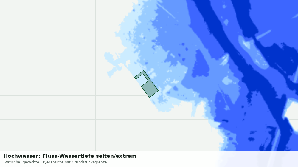 Statische Kartenansicht: Hochwasser: Fluss-Wassertiefe selten/extrem