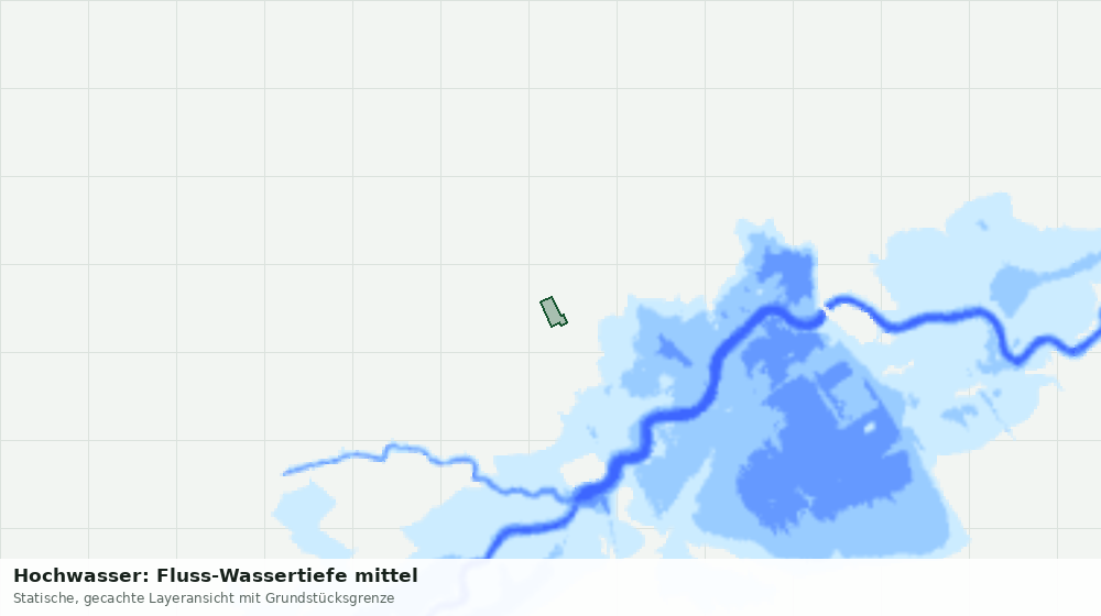 Statische Kartenansicht: Hochwasser: Fluss-Wassertiefe mittel