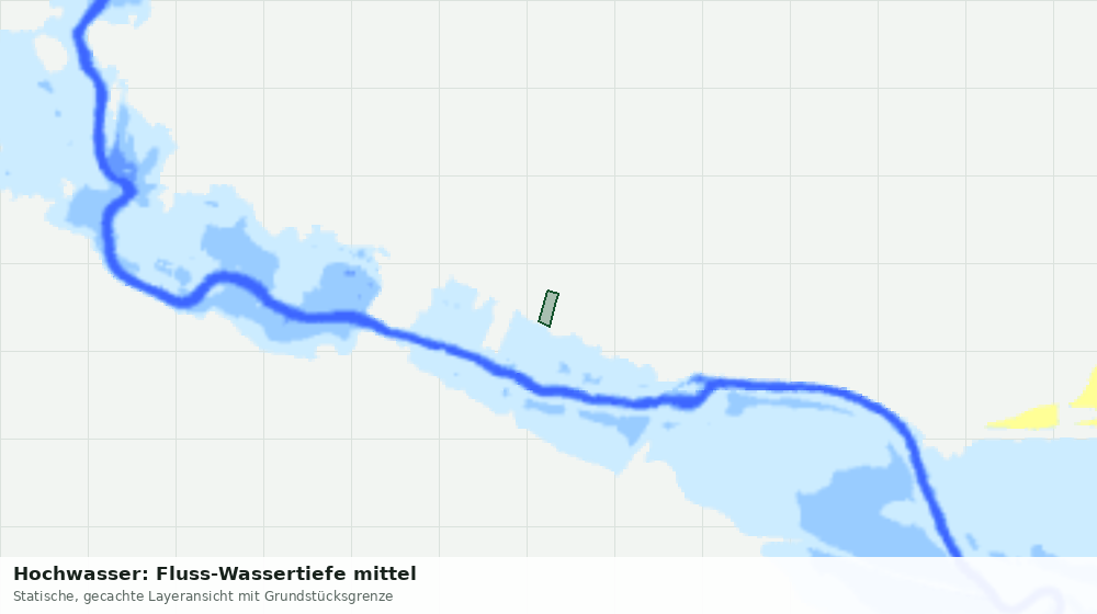 Statische Kartenansicht: Hochwasser: Fluss-Wassertiefe mittel