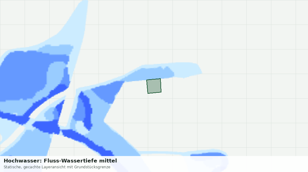Statische Kartenansicht: Hochwasser: Fluss-Wassertiefe mittel