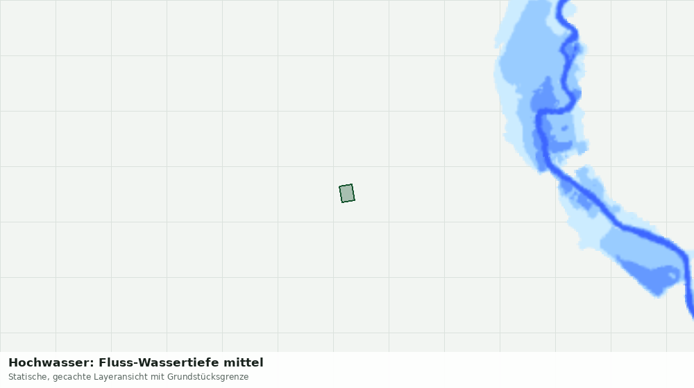 Statische Kartenansicht: Hochwasser: Fluss-Wassertiefe mittel