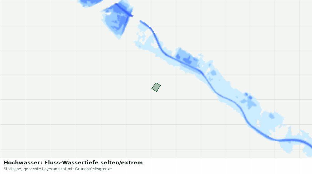 Statische Kartenansicht: Hochwasser: Fluss-Wassertiefe selten/extrem
