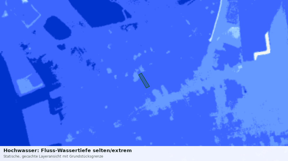 Statische Kartenansicht: Hochwasser: Fluss-Wassertiefe selten/extrem
