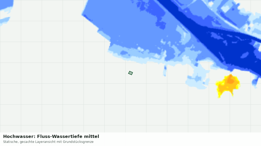 Statische Kartenansicht: Hochwasser: Fluss-Wassertiefe mittel