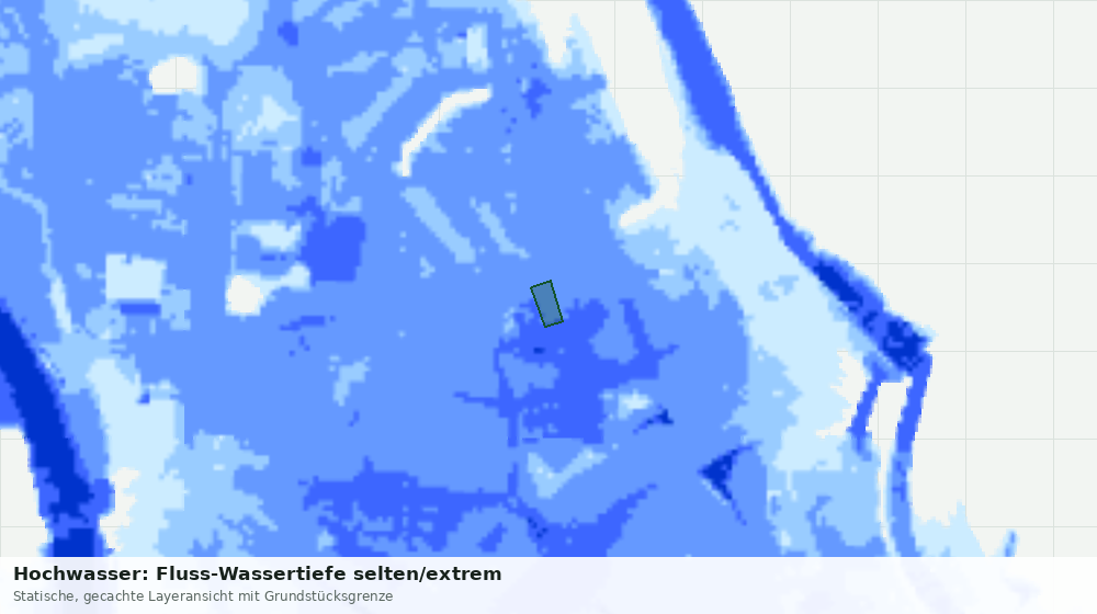 Statische Kartenansicht: Hochwasser: Fluss-Wassertiefe selten/extrem