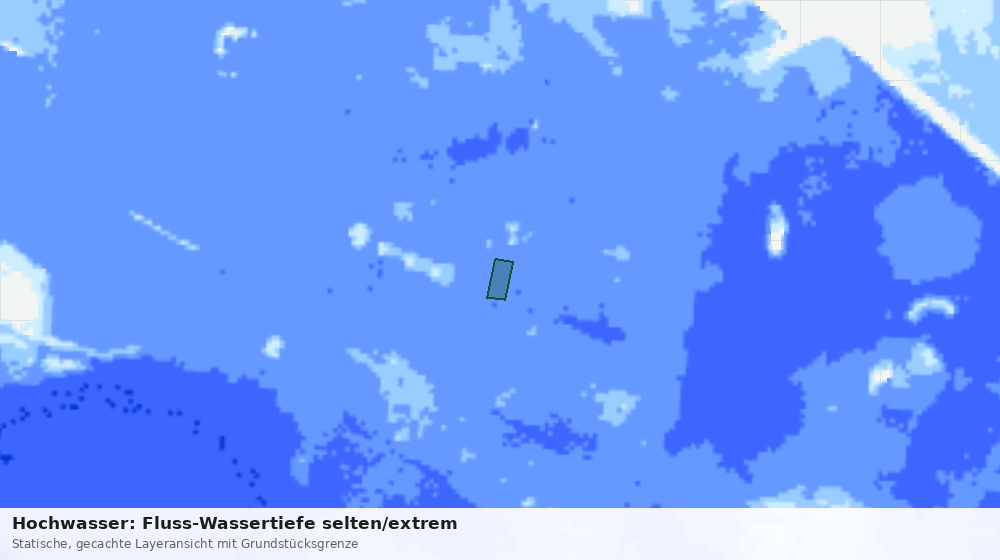 Statische Kartenansicht: Hochwasser: Fluss-Wassertiefe selten/extrem