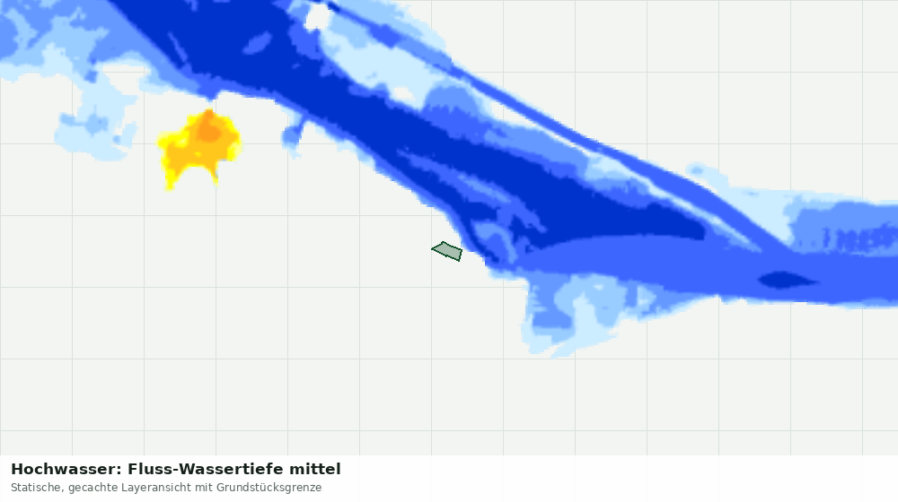 Statische Kartenansicht: Hochwasser: Fluss-Wassertiefe mittel