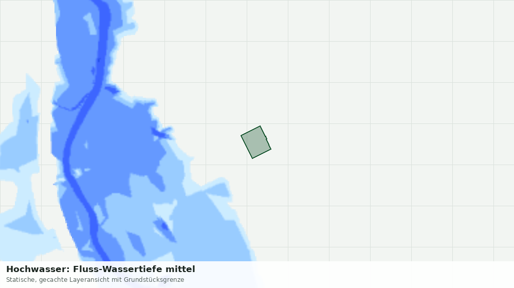 Statische Kartenansicht: Hochwasser: Fluss-Wassertiefe mittel