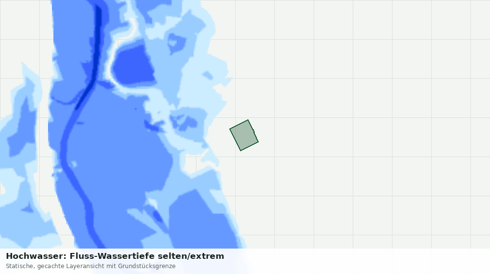 Statische Kartenansicht: Hochwasser: Fluss-Wassertiefe selten/extrem
