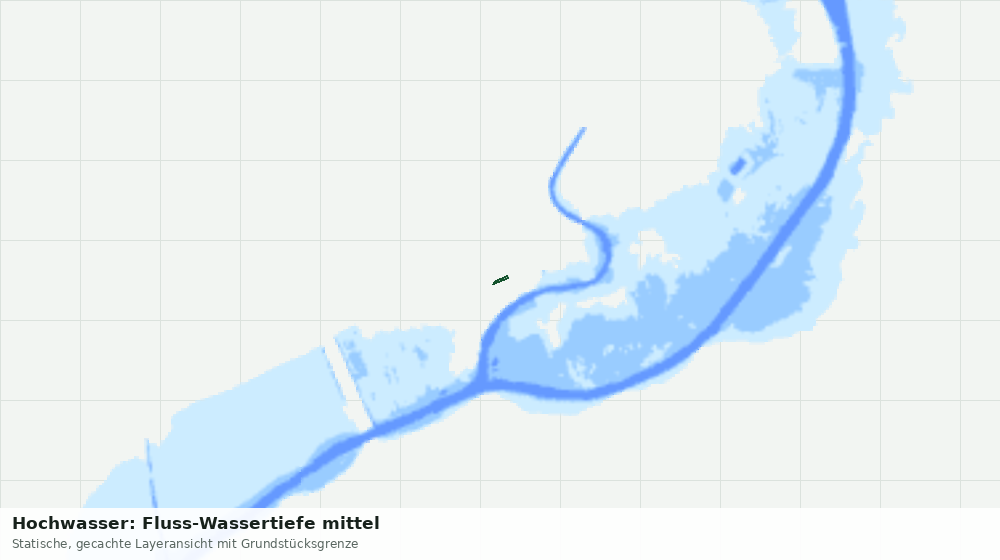 Statische Kartenansicht: Hochwasser: Fluss-Wassertiefe mittel