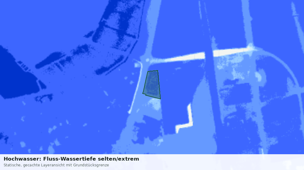 Statische Kartenansicht: Hochwasser: Fluss-Wassertiefe selten/extrem