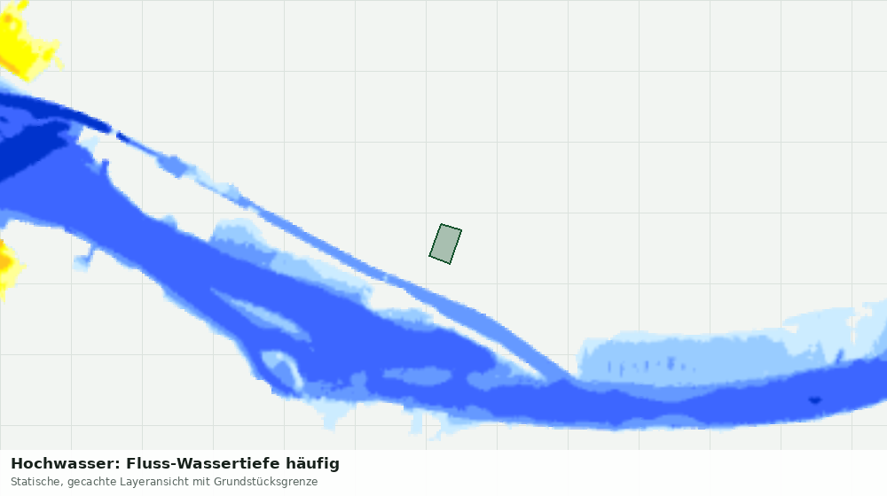 Statische Kartenansicht: Hochwasser: Fluss-Wassertiefe häufig