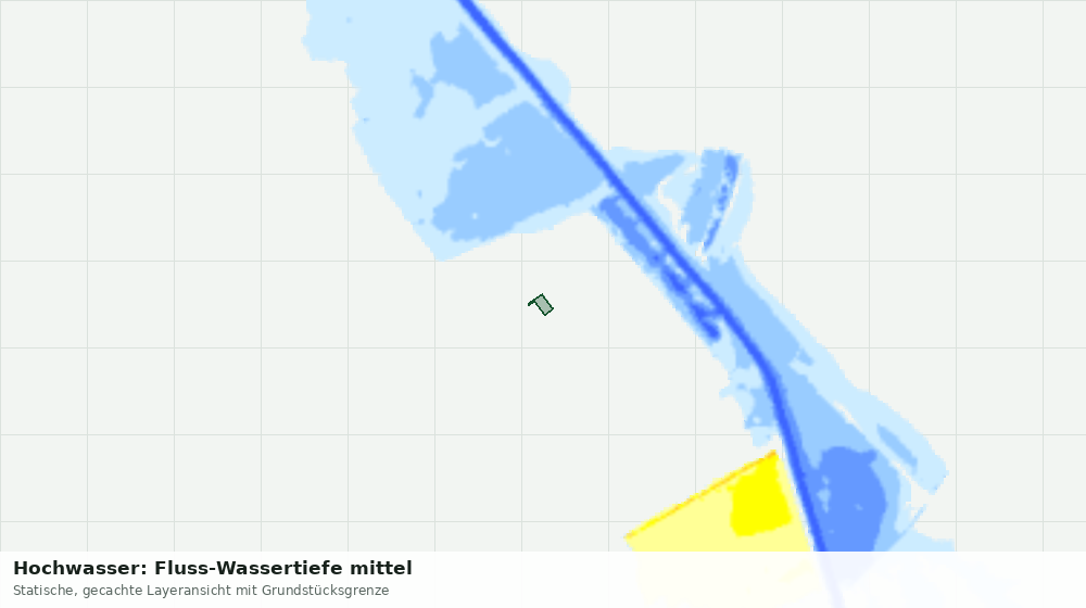 Statische Kartenansicht: Hochwasser: Fluss-Wassertiefe mittel
