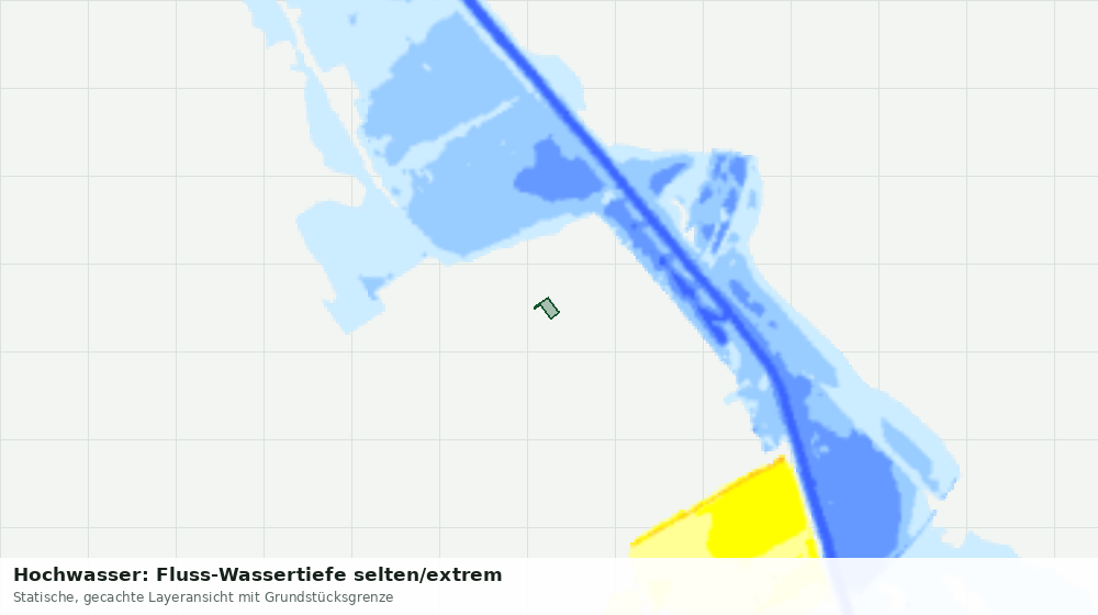 Statische Kartenansicht: Hochwasser: Fluss-Wassertiefe selten/extrem