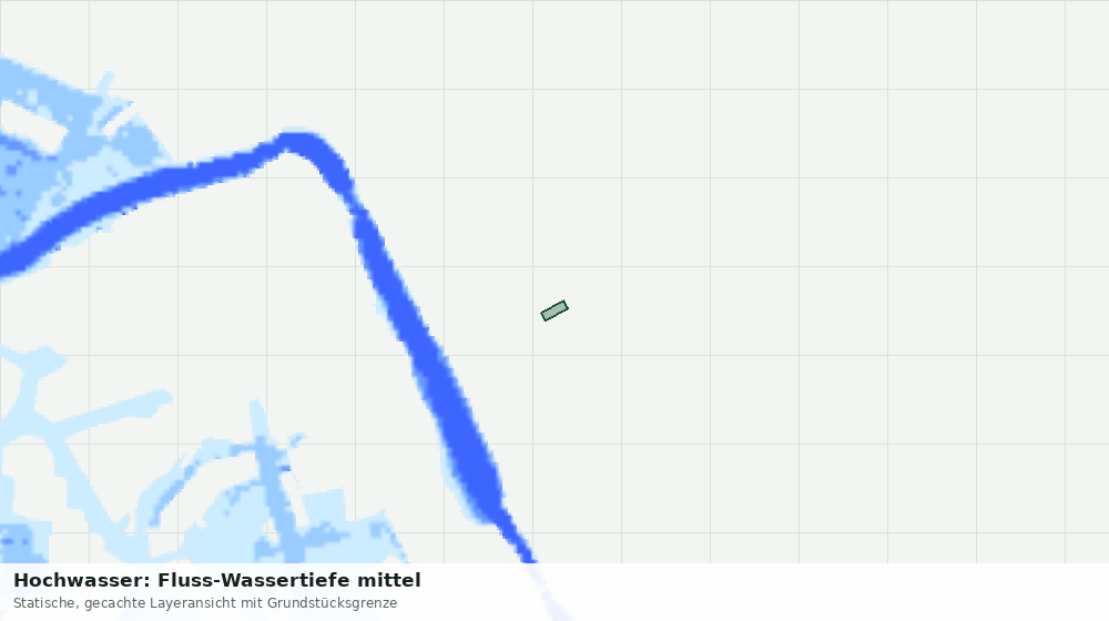 Statische Kartenansicht: Hochwasser: Fluss-Wassertiefe mittel