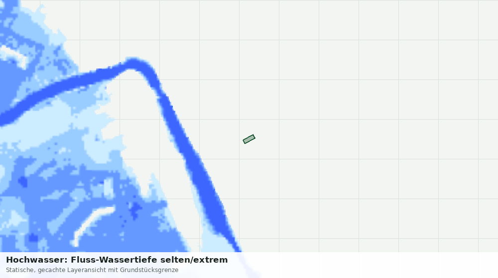 Statische Kartenansicht: Hochwasser: Fluss-Wassertiefe selten/extrem