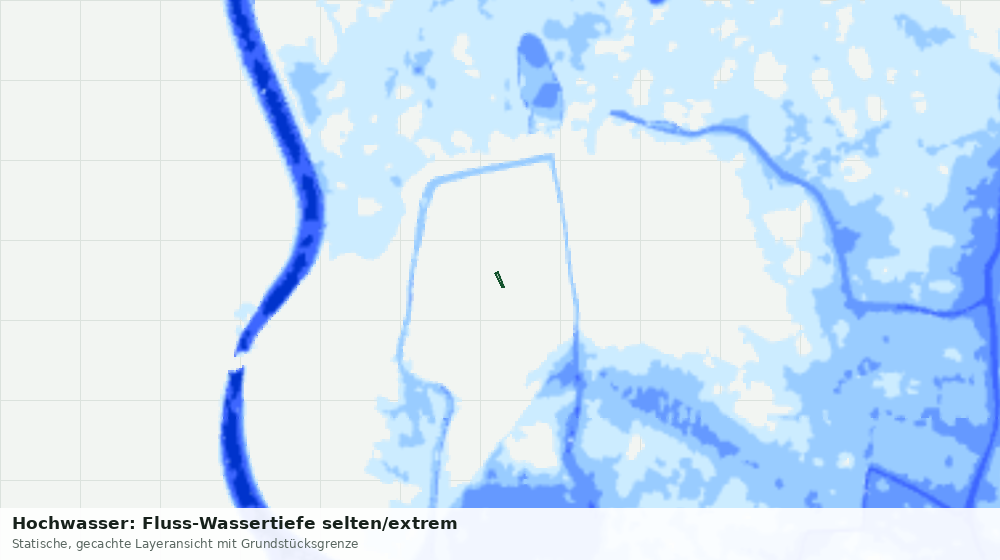Statische Kartenansicht: Hochwasser: Fluss-Wassertiefe selten/extrem
