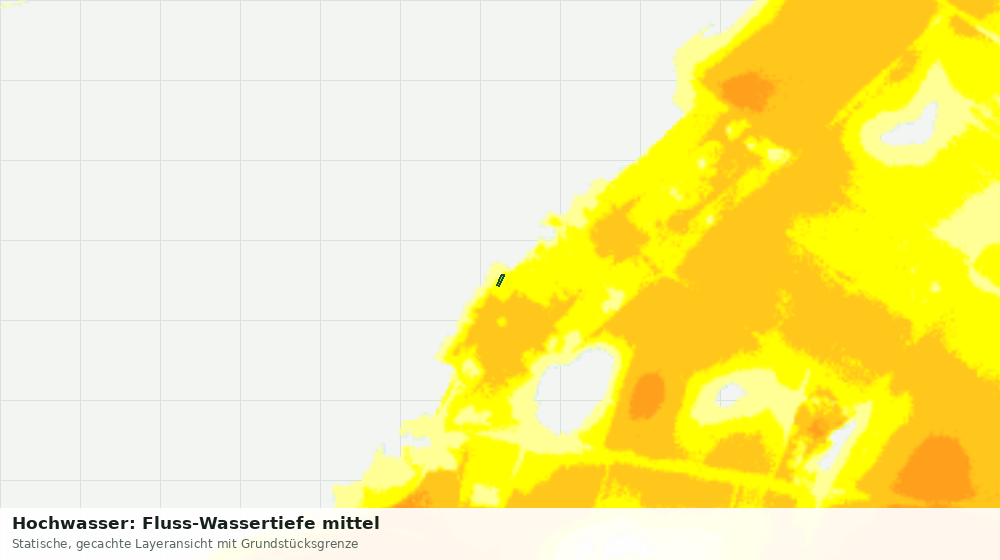 Statische Kartenansicht: Hochwasser: Fluss-Wassertiefe mittel