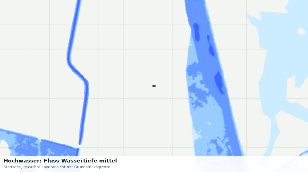 Statische Kartenansicht: Hochwasser: Fluss-Wassertiefe mittel