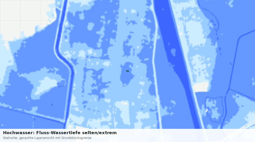 Statische Kartenansicht: Hochwasser: Fluss-Wassertiefe selten/extrem