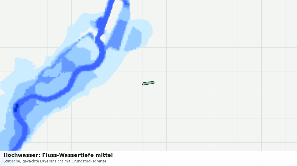 Statische Kartenansicht: Hochwasser: Fluss-Wassertiefe mittel