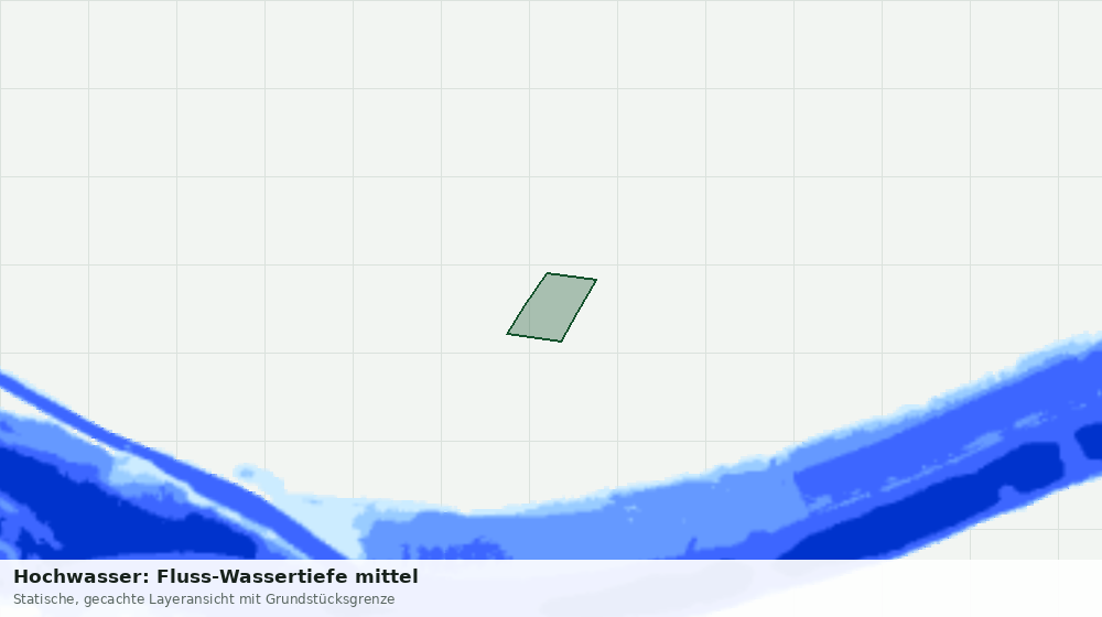 Statische Kartenansicht: Hochwasser: Fluss-Wassertiefe mittel