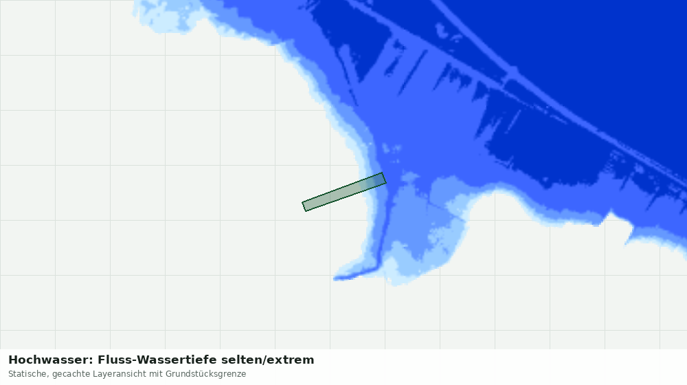 Statische Kartenansicht: Hochwasser: Fluss-Wassertiefe selten/extrem