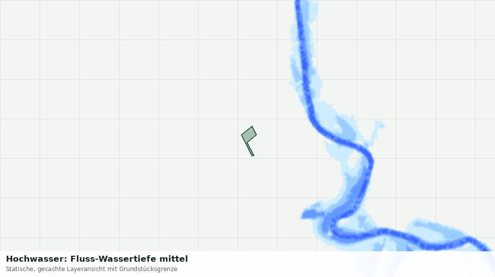 Statische Kartenansicht: Hochwasser: Fluss-Wassertiefe mittel