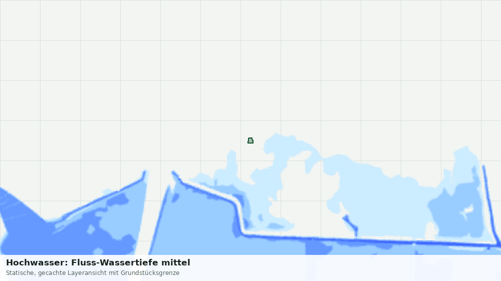 Statische Kartenansicht: Hochwasser: Fluss-Wassertiefe mittel