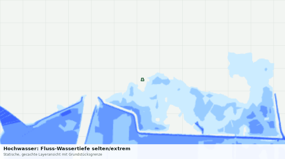 Statische Kartenansicht: Hochwasser: Fluss-Wassertiefe selten/extrem